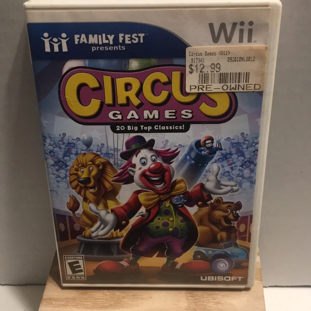 WII CIRCUS VIDEO GAME RATED E BY UBISOFT 20 BIG TOP CLASSICS